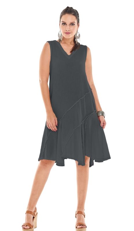 OH MY GAUZE D205 TABASCO GRAPHITE DRESS