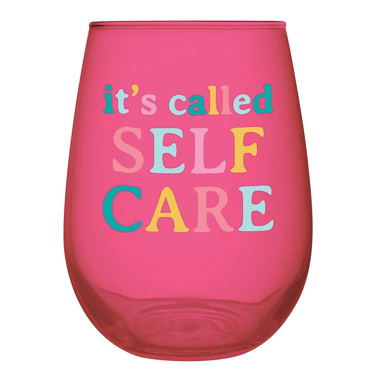 Self Care 20oz Stemless Glass