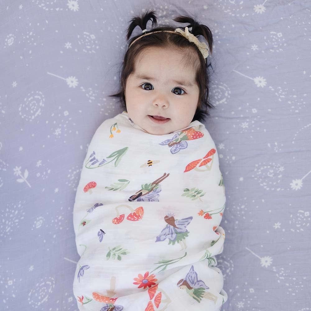 Woodland/Fairy Dust Oh-So-Soft Muslin Swaddle Blanket Set