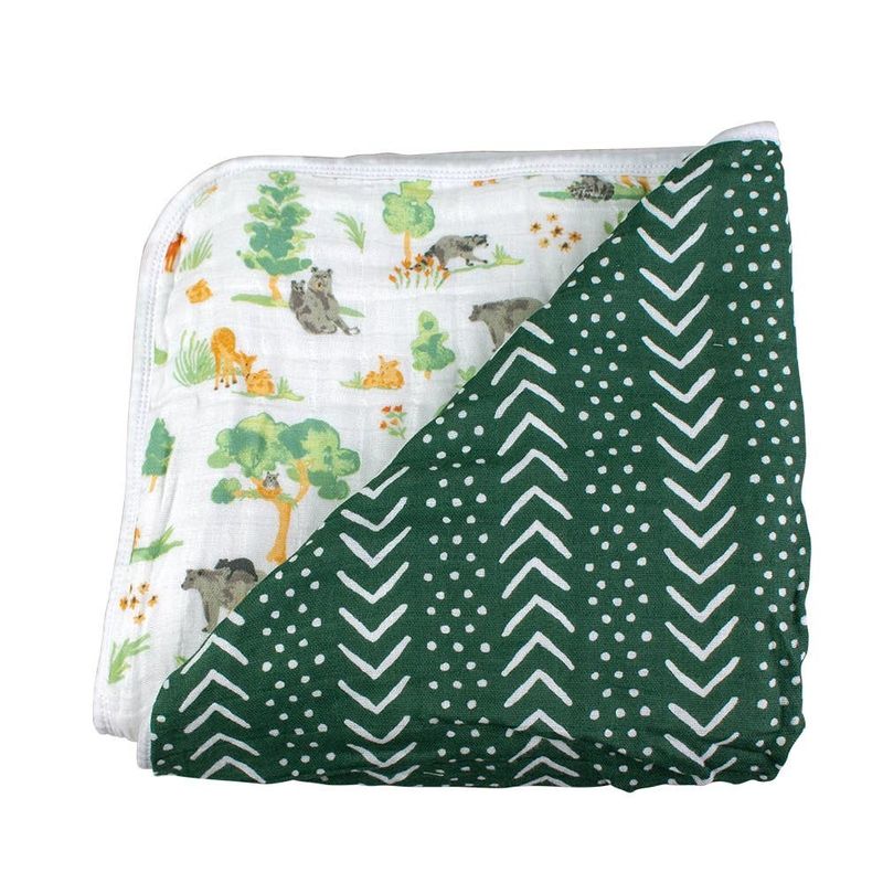 Forest Friends + Mudcloth Classic Muslin Snuggle Blanket