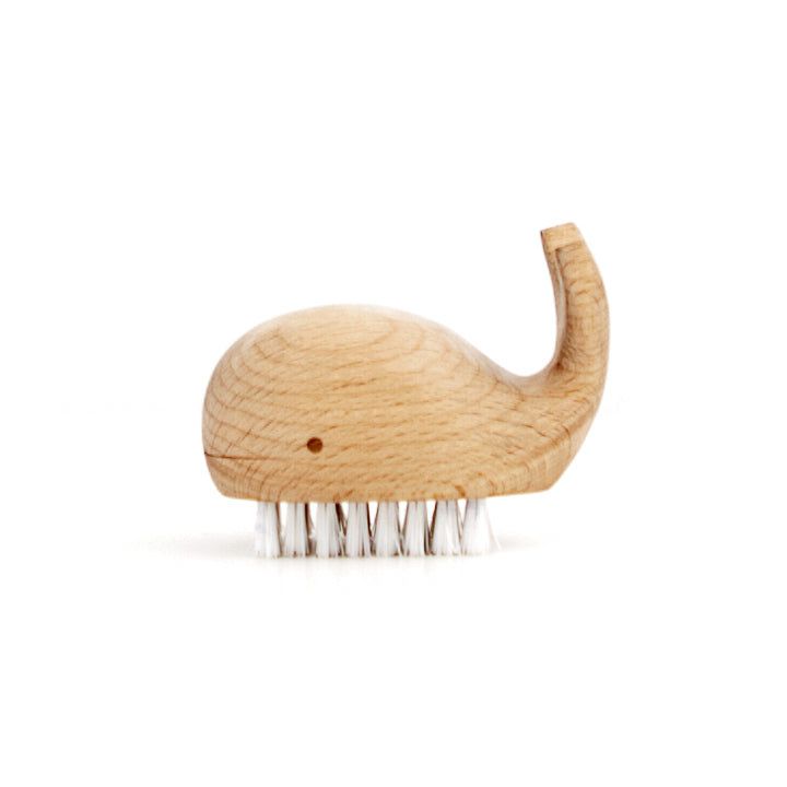 WOODEN WHALE NAIL BRUSH