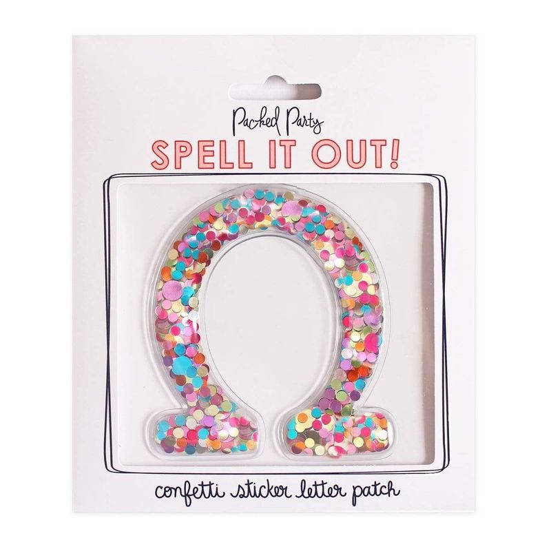 Omega Greek Letter Confetti Sticker
