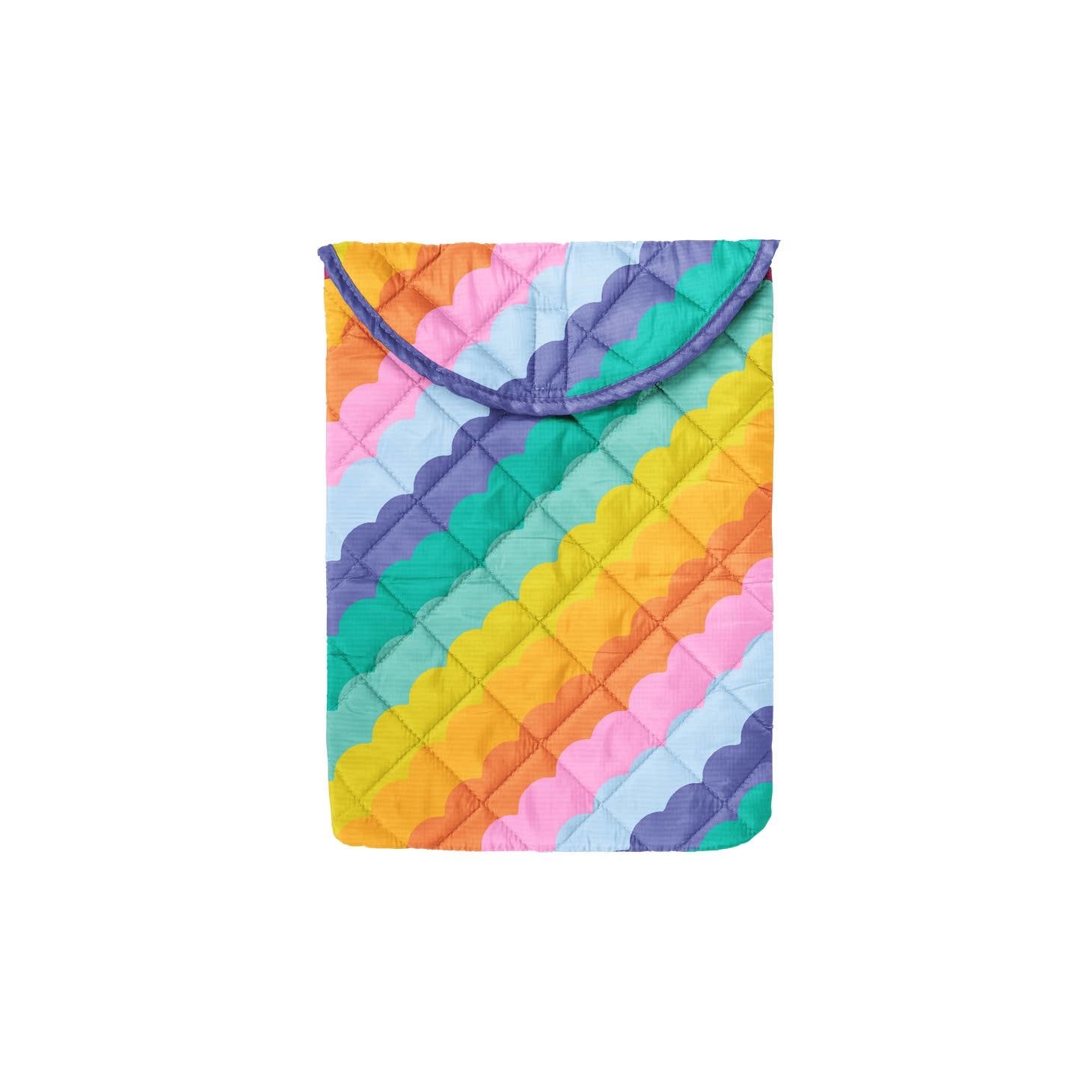 Large Foldover Puffy Laptop Sleeves - Rising Scallop