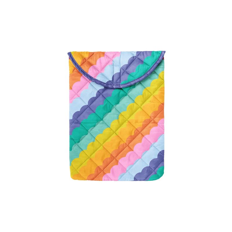 Large Foldover Puffy Laptop Sleeves - Rising Scallop