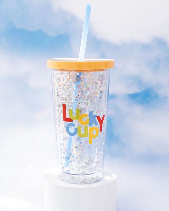Glitter Bomb Sip Sip Tumbler with Straw, Lucky Me