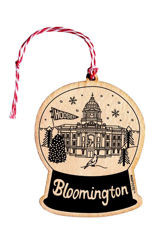 Bloomington Snowglobe Wood Ornament
