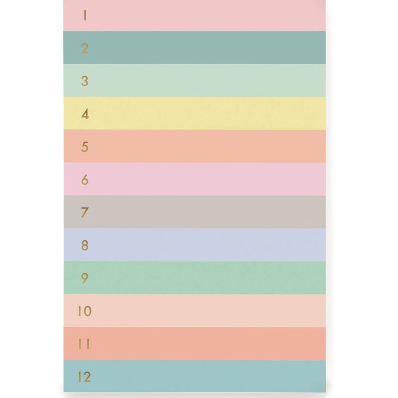 Numbered Color Block Memo Notepad