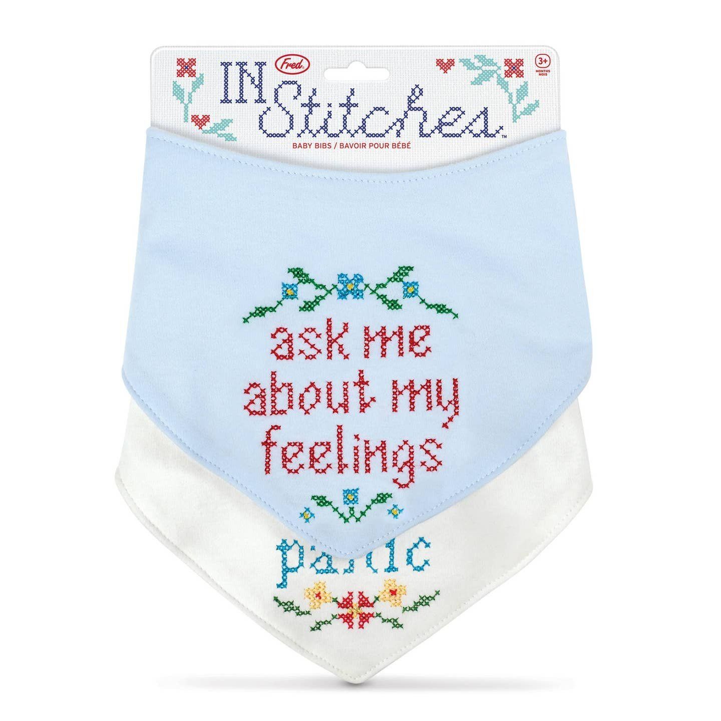In Stitches - Teething Bibs - Set of 2