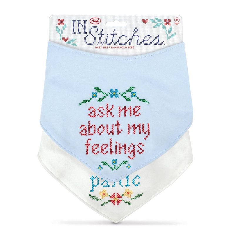 In Stitches - Teething Bibs - Set of 2
