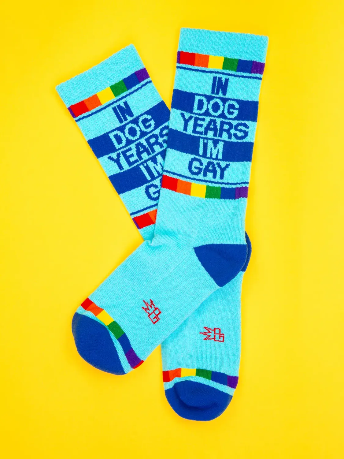 In Dog Years I&#39;m Gay Gym Crew Socks
