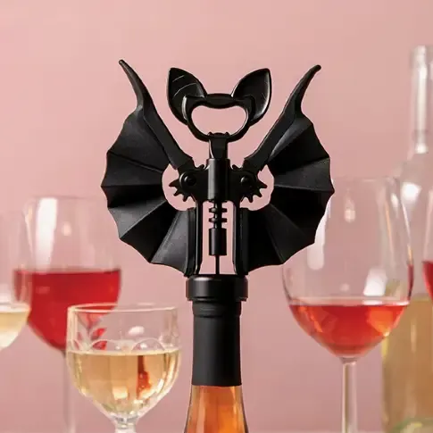 Vino Novelty Bat Wine and Bottle Opener w/wings