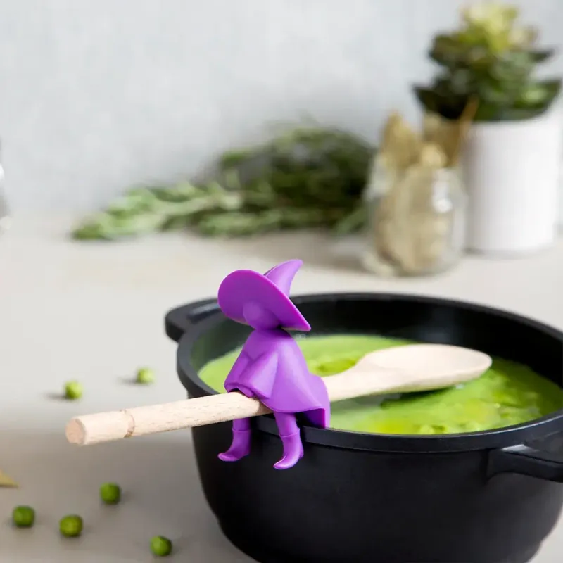 Agatha Witch Spoon Holder and Steam Releaser for Stove Top