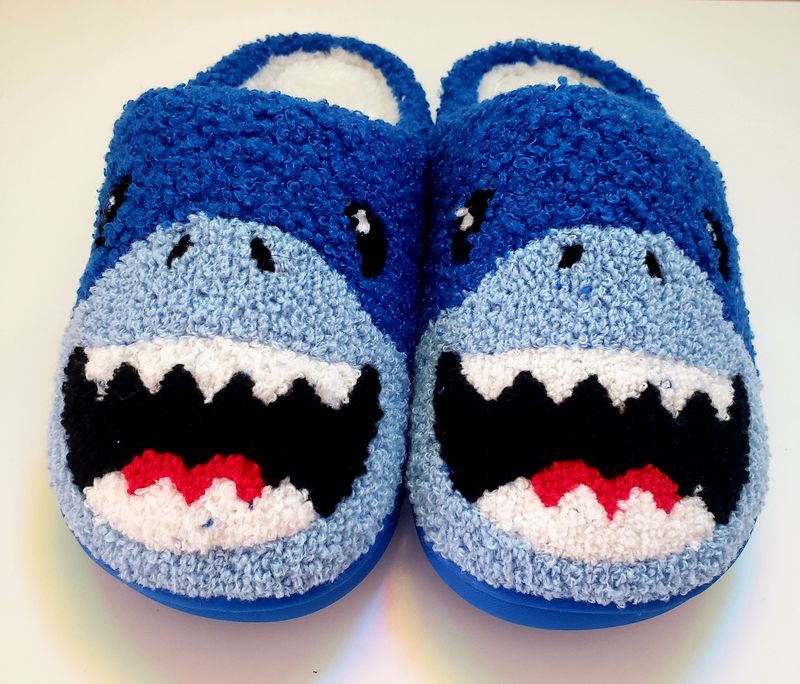 Indoor/Outdoor Slippers, Shark, Big Kid sizes 1-3