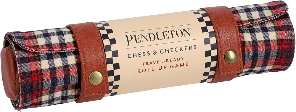 Pendleton Red Black Check Pattern Chess &amp; Checkers