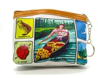 La Loteria Portrait Zipper PU Leather Coin Purse