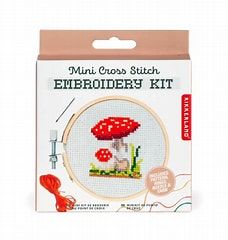 Mini Cross Stich Embroidery Kit - Mushroom