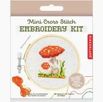 Mini Cross Stich Embroidery Kit - Mushroom