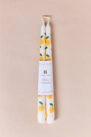 Tomato Taper Dinner Candles  | 2 Pack | Summer Decor |