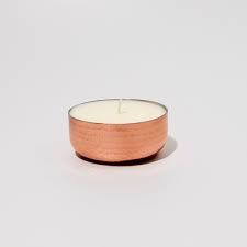 White Oak Soy Candle in copper vessel