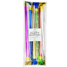 12&quot; Long Stem Rollout Party Blowers - Set of 6