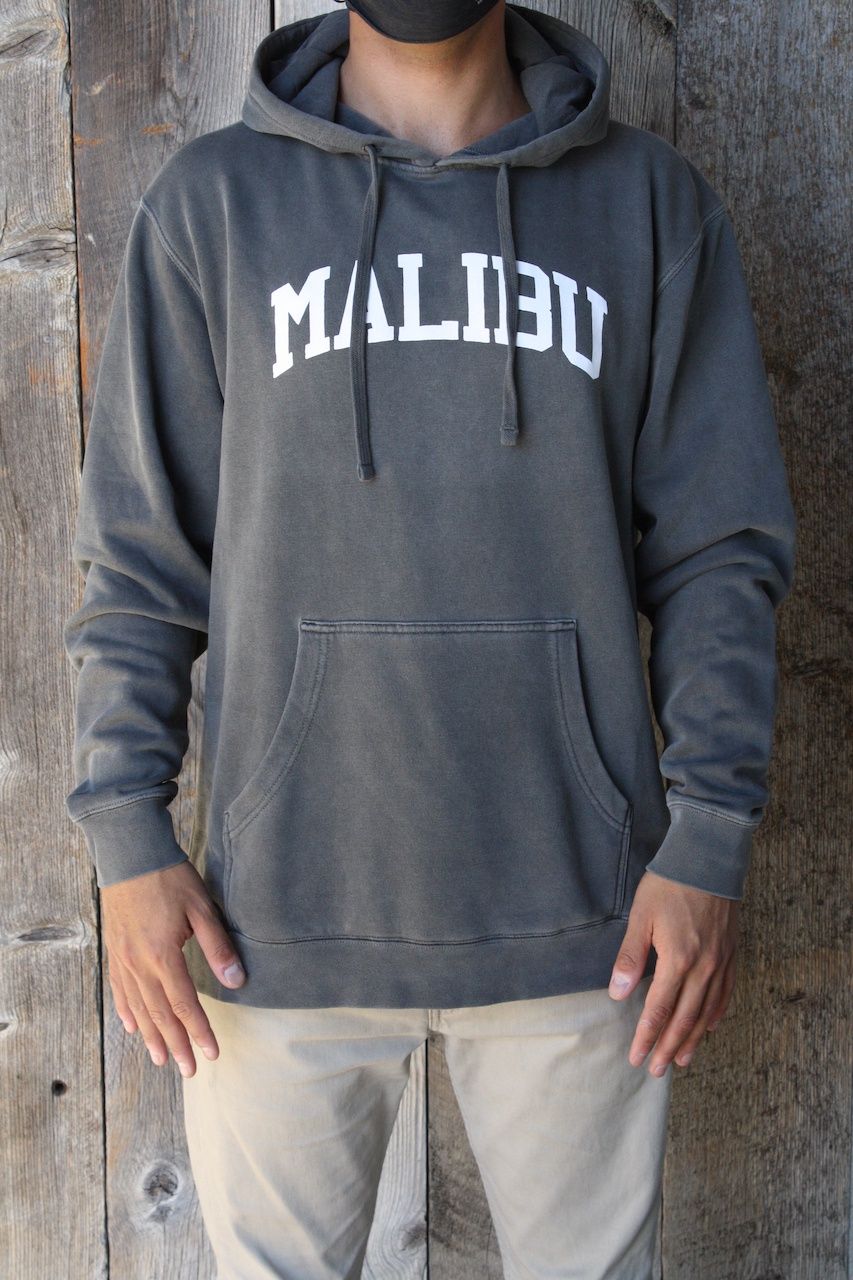 Malibu Pigment Dyed Pullover Hoodie, type: Black, Size: 2XL