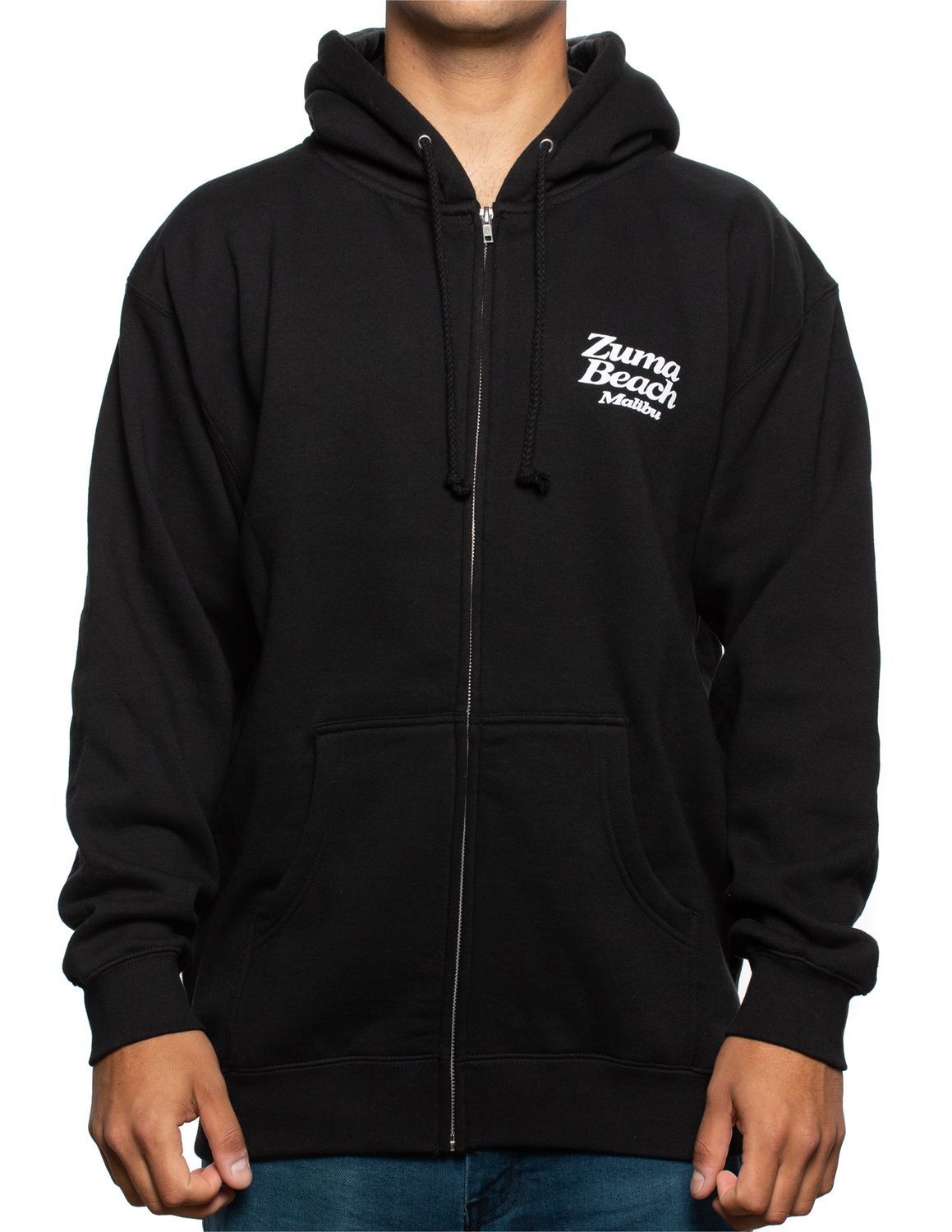 Zuma Beach 10oz Zip Hoodie, Color: Black, Size: 3XL