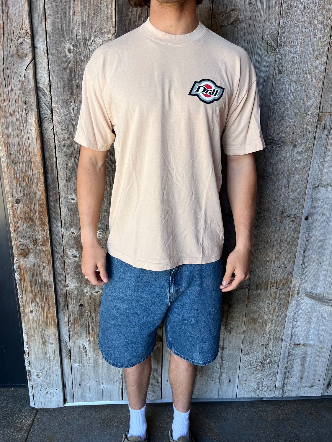 Insignia Garment Dyed Tee, Color: Biege, Size: XS