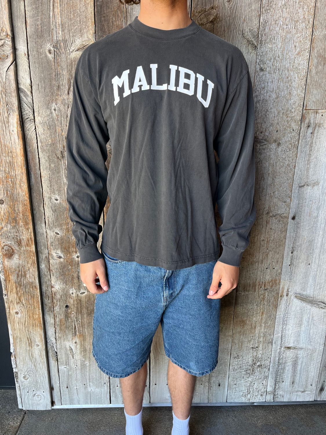 Malibu Garment Dyed L/S Tee, Size: 2XL, Color: V. Black
