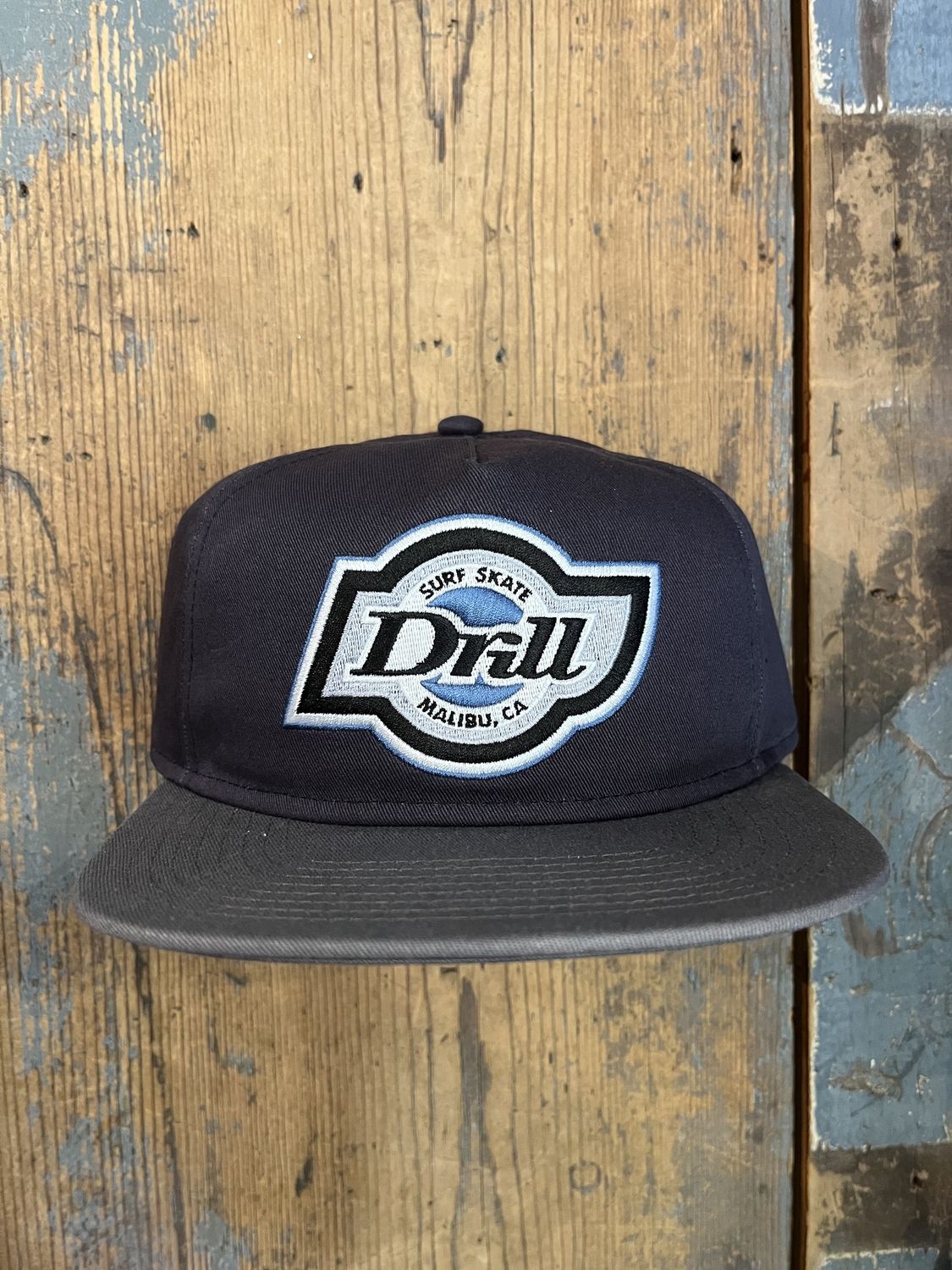 Drill Insignia Half Structure Snapback, Color: Charcoal/Navy, Size: OS