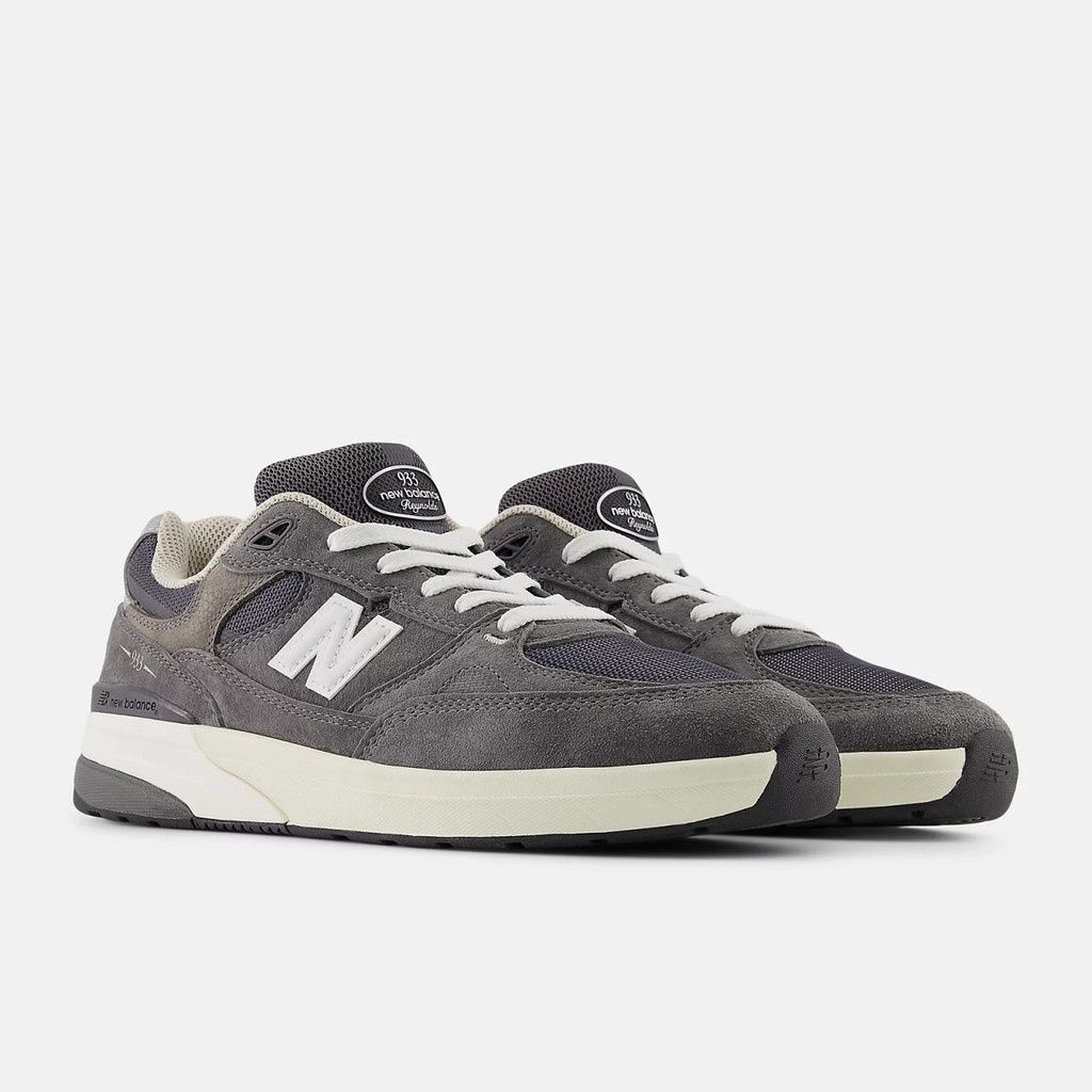 NB Numeric Reynolds 933 Shoe, Color: Grey/White, Size: 9.0