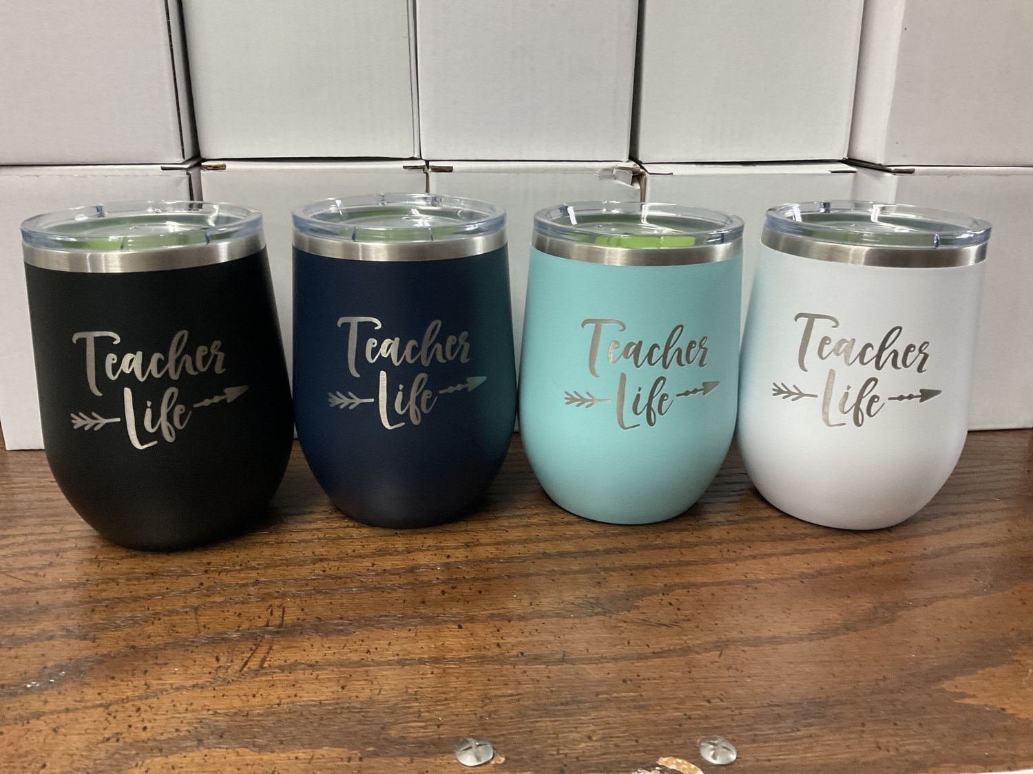 Wine Mug 12 oz Teacher Life
