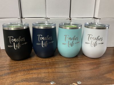 Wine Mug 12 oz Teacher Life