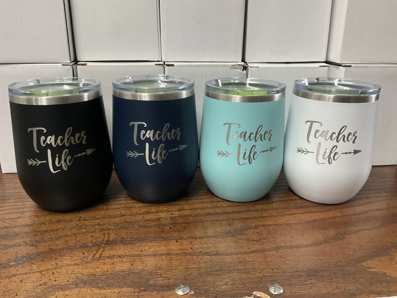 Wine Mug 12 oz Teacher Life