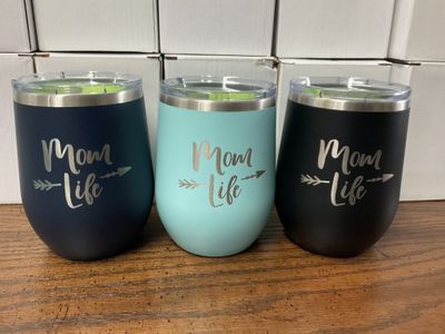 Wine Mug 12 oz Mom Life