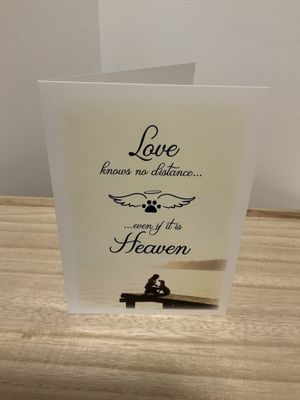 Card - Sympathy Dog Love Knows No Distance