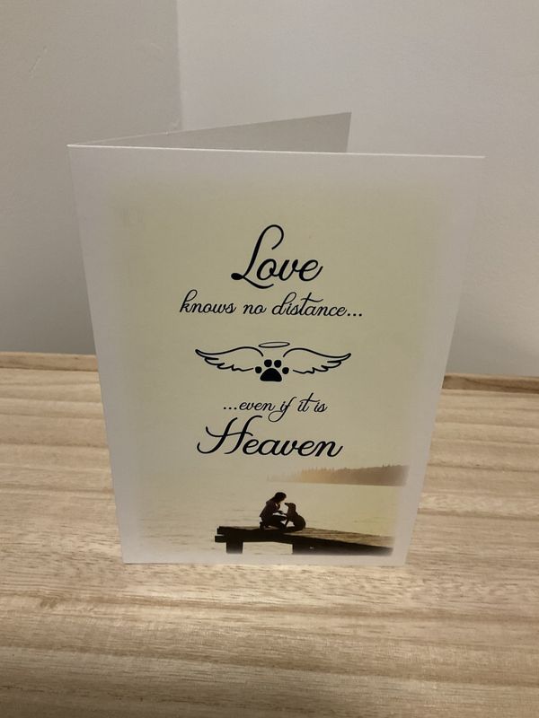 Card - Sympathy Dog Love Knows No Distance