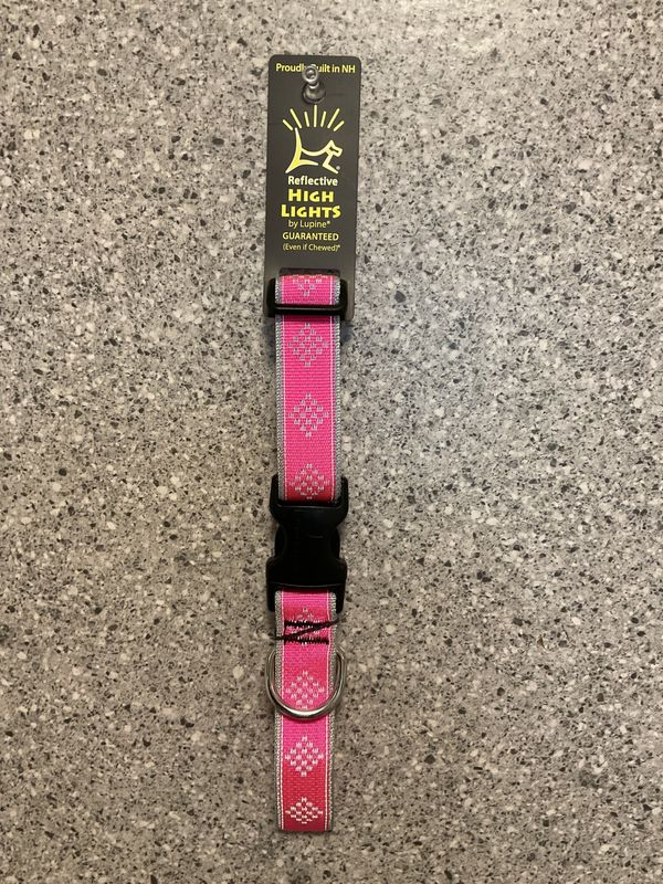 Adjustable Collar 1 in 12-20&quot; Pink Diamond