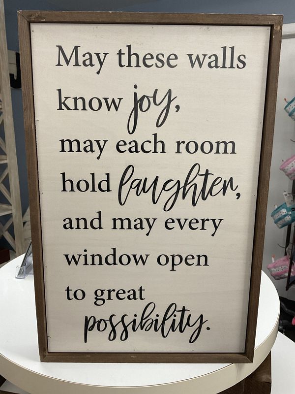 Sign 12x18 May These Walls Know Joy