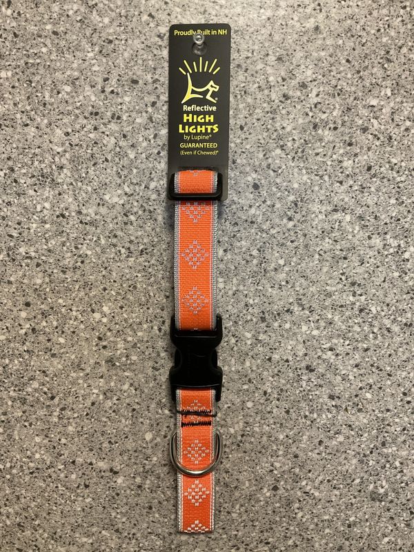 Adjustable Collar 1 in 12-20&quot; Orange Diamond