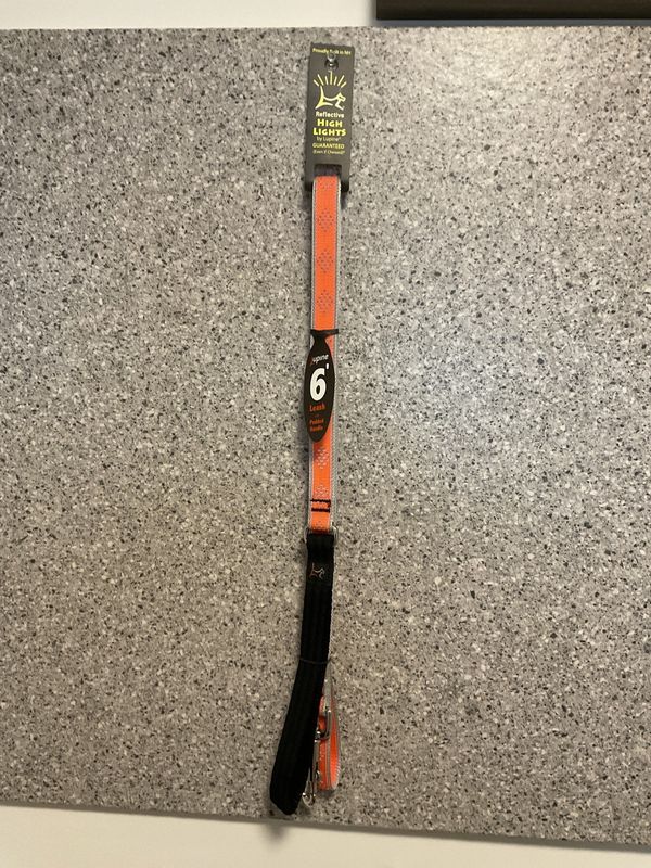 Leash 3/4 in 6 ft Orange Diamond