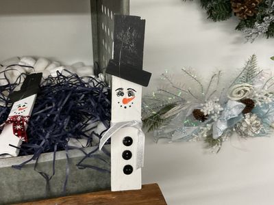 Ornaments Wood Snowman Sticks