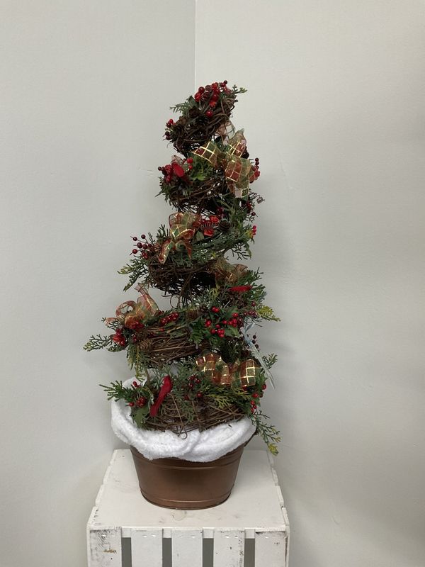 Christmas Tree Grapevine Stand Alone