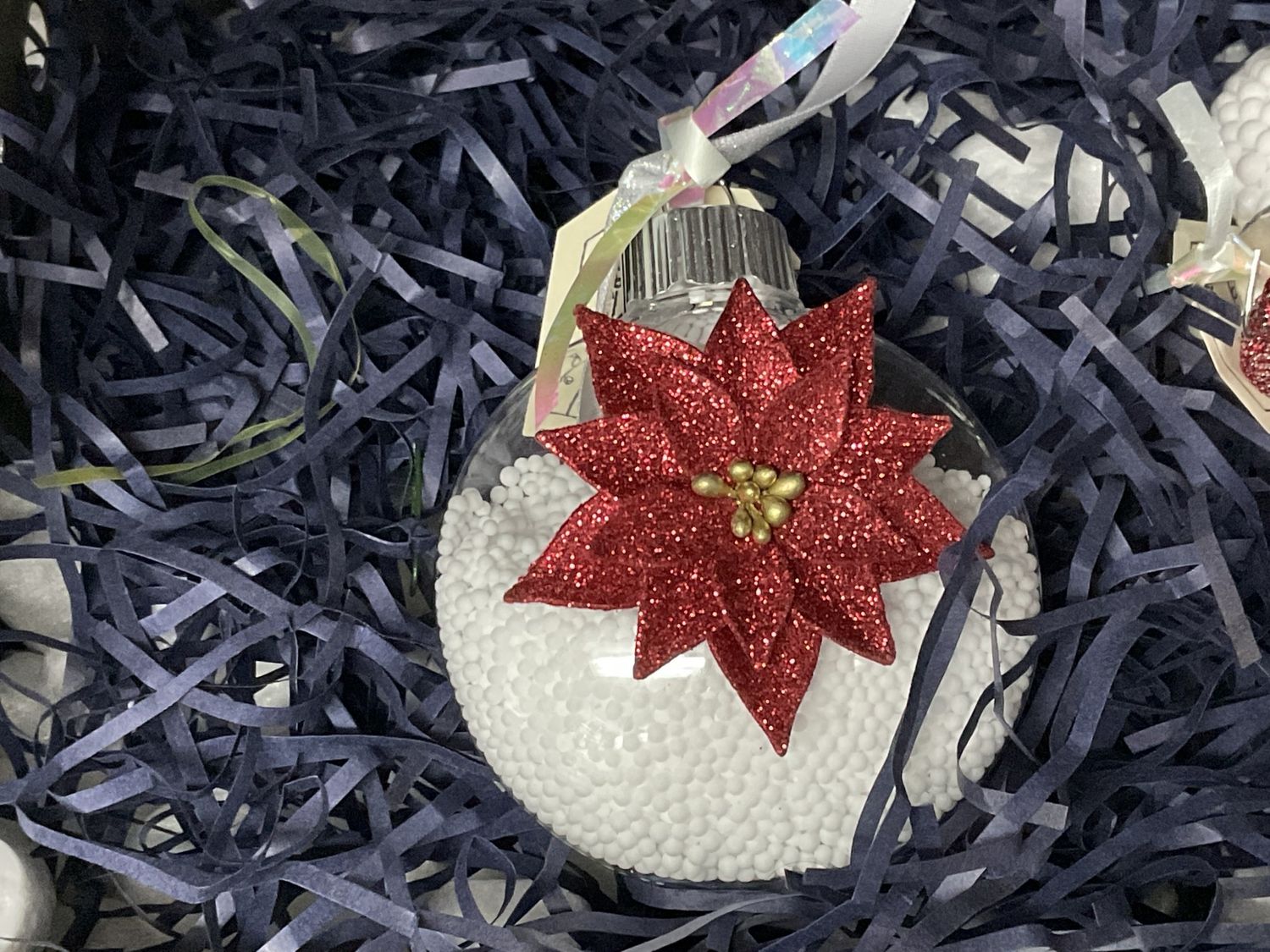 Poinsettia Red Ornament