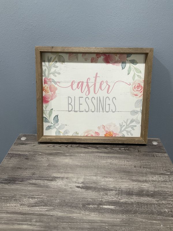 455 Sign 12x10-&quot;Easter Blessings&quot;