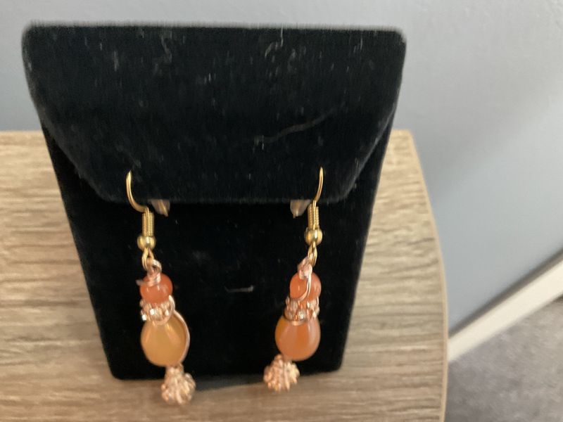 E186 Earrings Tan