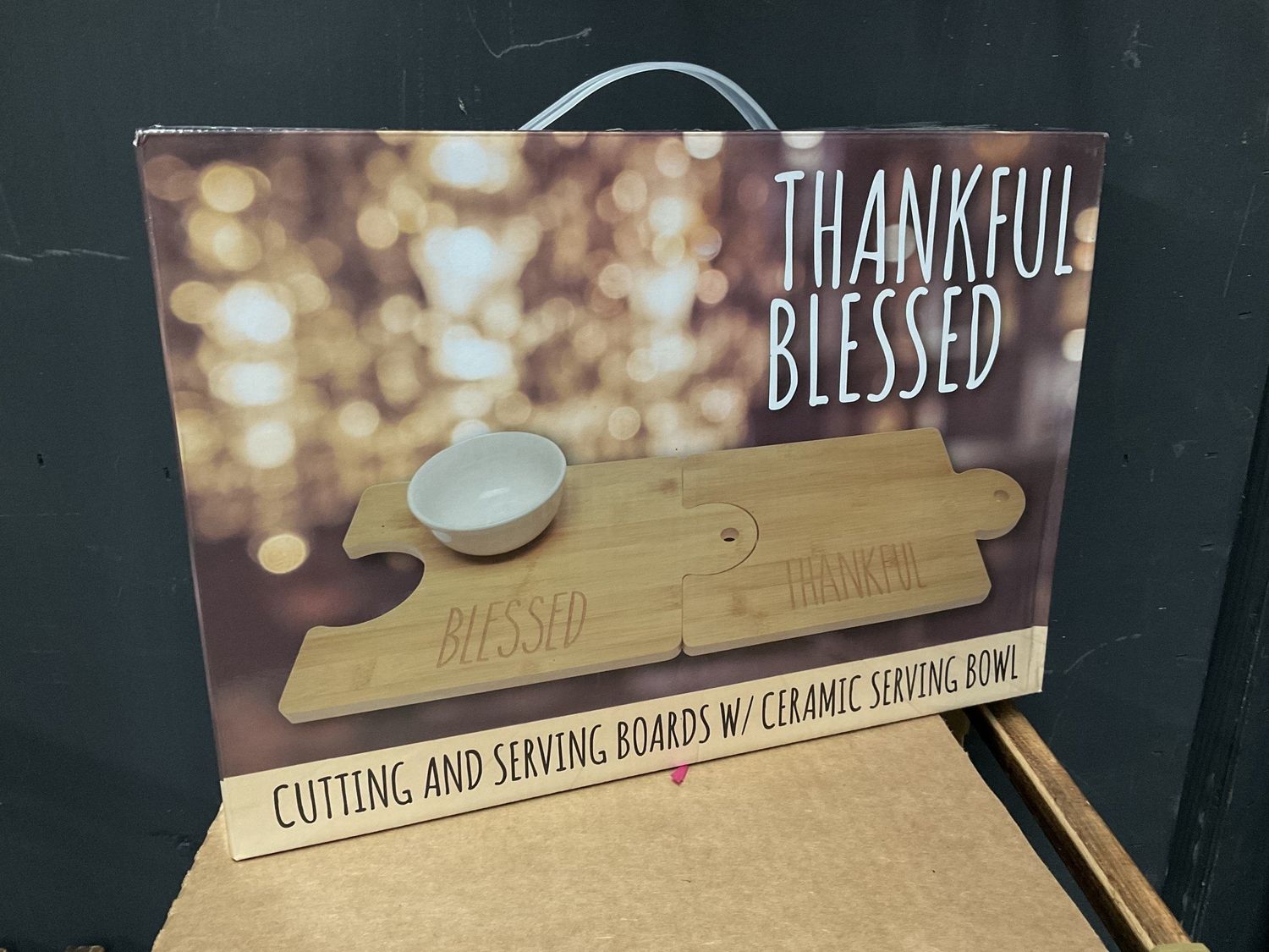 Cutting and Serving Boards w Ceramic Serving Bowl