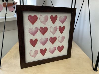 Sign 9 x 9 Rows of Hearts