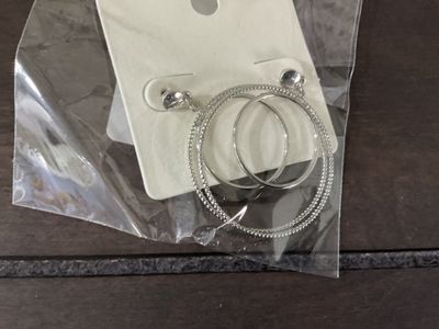 438 Double Circle Dangle Earring SI
