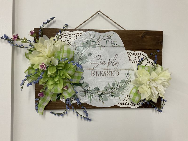 Wood Sign &quot;Simply Blessed&quot;
