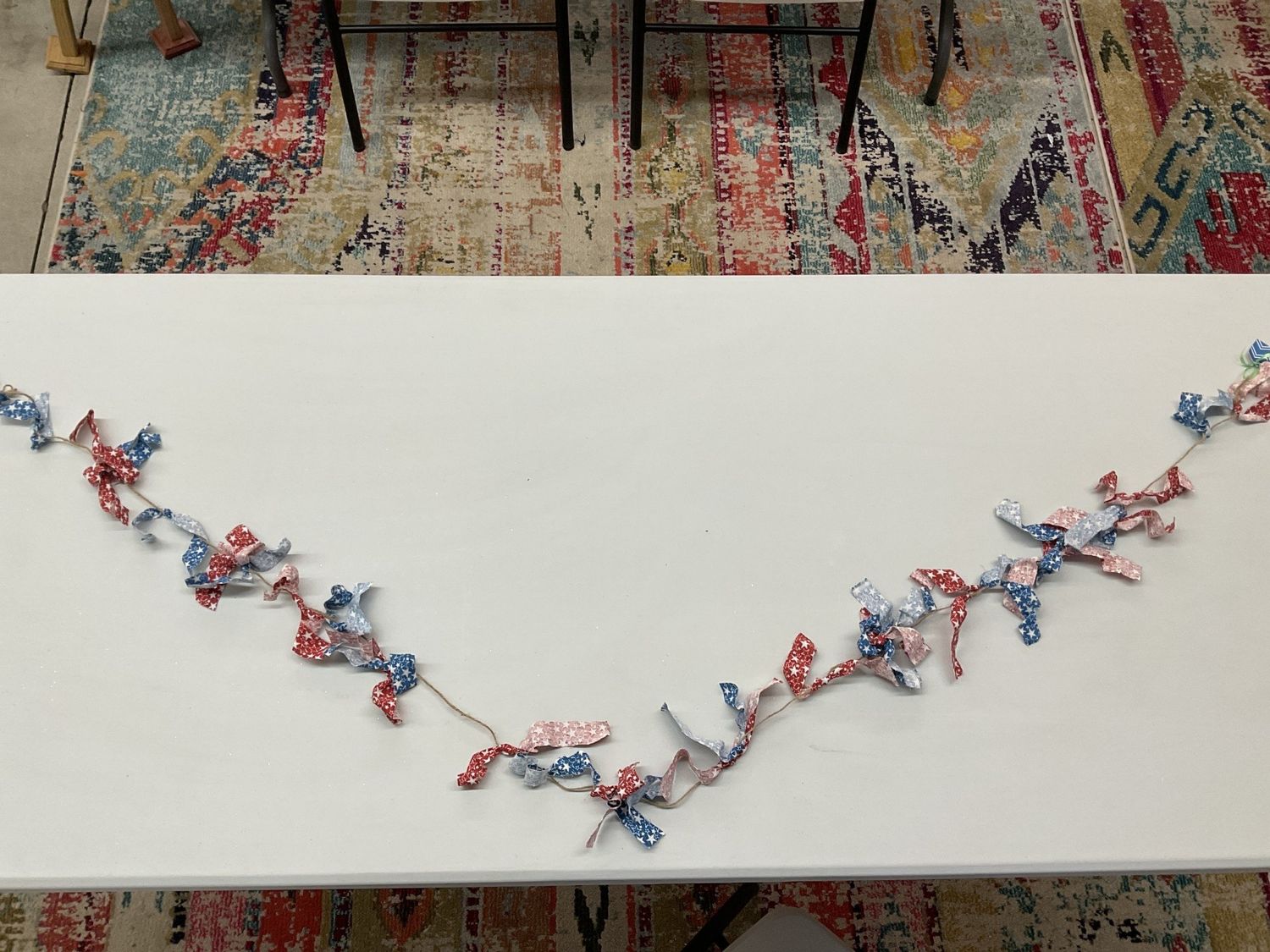 Banner 77 in-Rag Red White and Blue